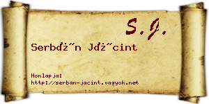 Serbán Jácint névjegykártya